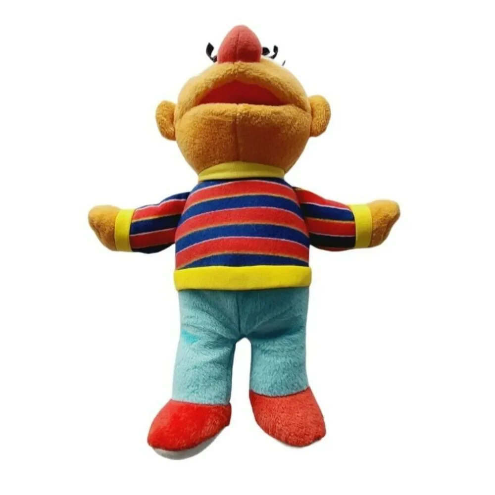 Sesame Street Ernie Plush Stuffed Animal‎ Toy Striped Sweater 10 Inch